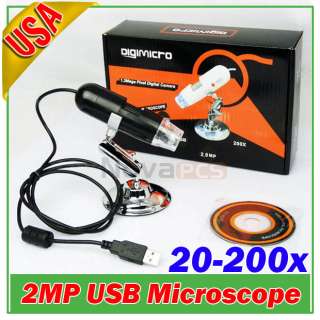   Microscope Endoscope Video Camera Magnifier 20x to 200x w/Driver