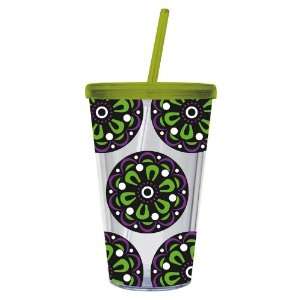  Insulated Cup w/Straw 17oz & Twist Off Lid, Green 