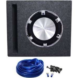   Subwoofer Enclosure Box/1.75 Cubic Feet Volume + Sub Box Wire Kit with