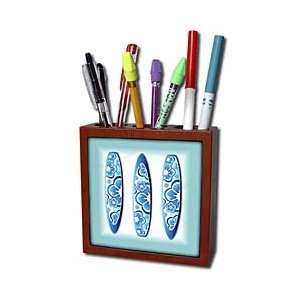  Florene Sports   3 Framed Turquoise Surf Boards   Tile Pen 