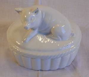 Porcelain Ceramic White Pig Jewelry Ring Box with Lid  
