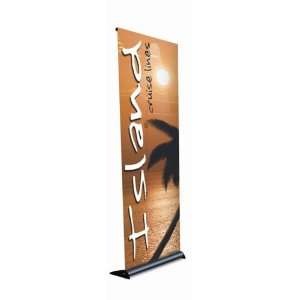  48W 2 Sided Mercury Banner Stand with Travel Bag   Satin 