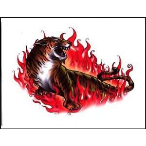  Tiger in Flames Temporaray Tattoo Toys & Games