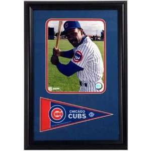  Andre Dawson Photograph with Team Pennant in a 12 x 18 