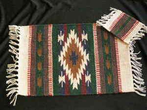 Quality NEW Southwest Woven Wool Place Mat & Coaster #2  