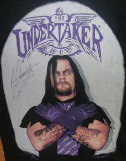 WWE WWF Undertaker Wrestling Autographed Signed Shirt  