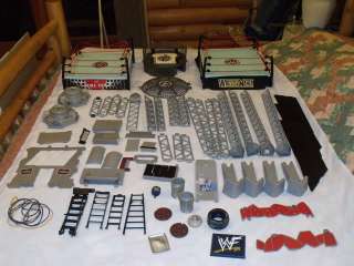 WWF WWE RAW NWO Wrestling Rings, Stage & Accessories Huge Lot  