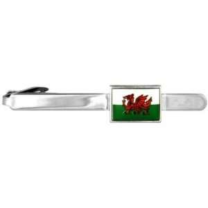  Welsh Flag Rhodium Plate Tie Clip Jewelry