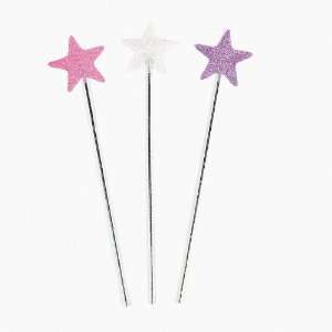  Pastel Glittery Star Fairy Wands (1 dz) Toys & Games