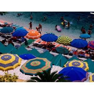 Overhead of Umbrellas at Private Bathing Area of Marine Piccola Beach 