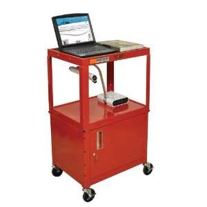  Colored Steel Utility Cart with Cabinet by H Wilson 