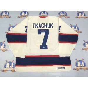   TKACHUK Winnipeg Jets SIGNED Vintage NHL Jersey Sports Collectibles