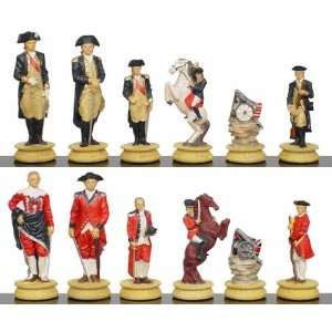  Revolutionary War Themed Chess Set   Large King Height 4 