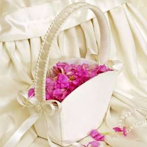  Wedding Favors Flower Girl Basket Tote   Ivory