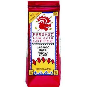 Puroast Low Acid Whole Bean Coffee, French, Decaffeinated, 10 Pound 