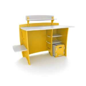 Legare 43 Inch Kids Desk with File Cart, Yellow and White  