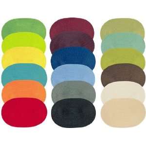   Oval Washable Vinyl Woven Placemats in 17 Colors